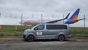 Devon Transfers at Bristol Airport with Jet2 in the background