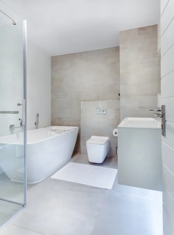 A modern bathroom in a house