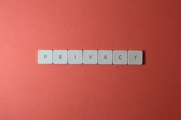 Letter tiles that say privacy