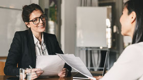 2 women in interview