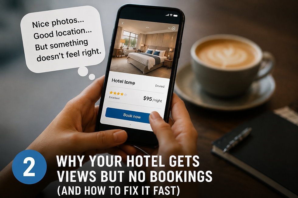 Why Your Hotel Gets Views But No Bookings (And How to Fix It Fast)