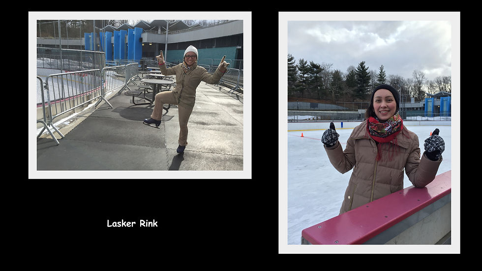 Eu e minha irmã no Lasker Rink, 2016. Fotos: Arquivo pessoal