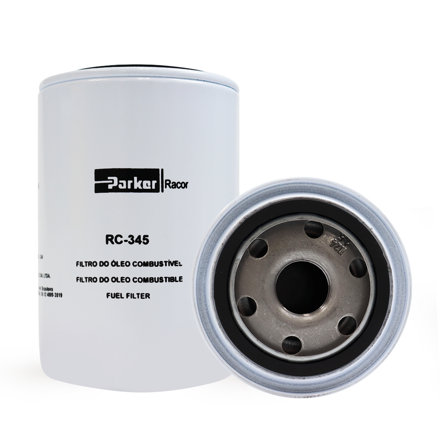 Filtro Diesel RC 345 de frente e parte inferior
