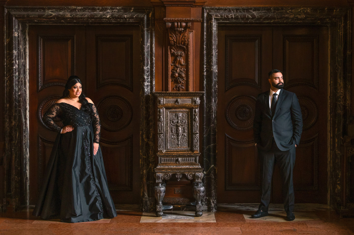 Punjabi Sikh couple photoshoot at Anderson House in DC