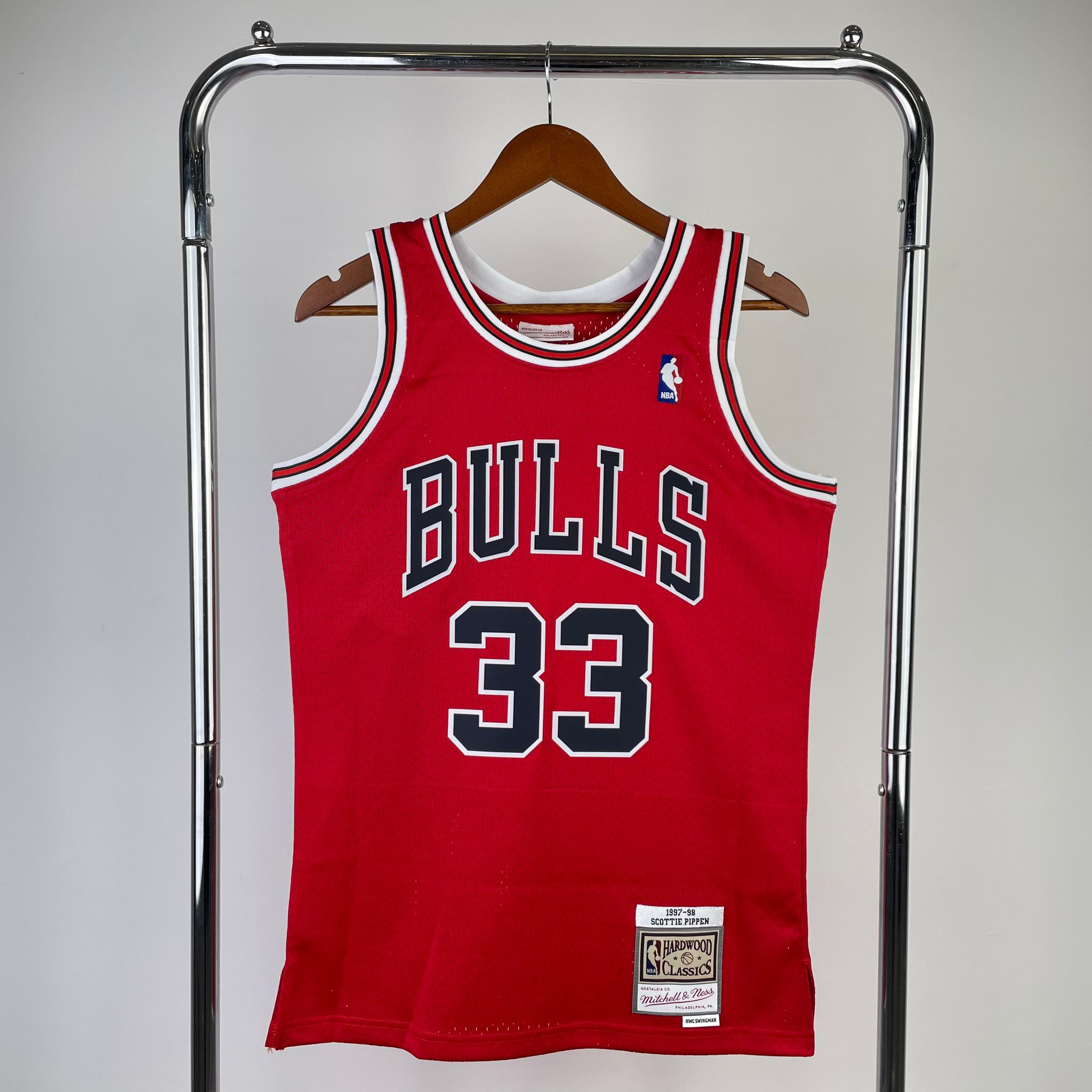 Camiseta Chicago Bulls #33 Scottie Pippen – Edición Hardwood Classics 1997-98