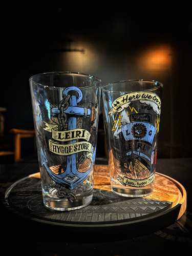 leiri ship パイントグラス グラインドロッヂ leiri hygge leiri ship & leiri anchor GLASS SET（店頭販売） | DAMNGOOD!!