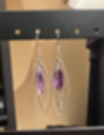 Silver with amethyst stone