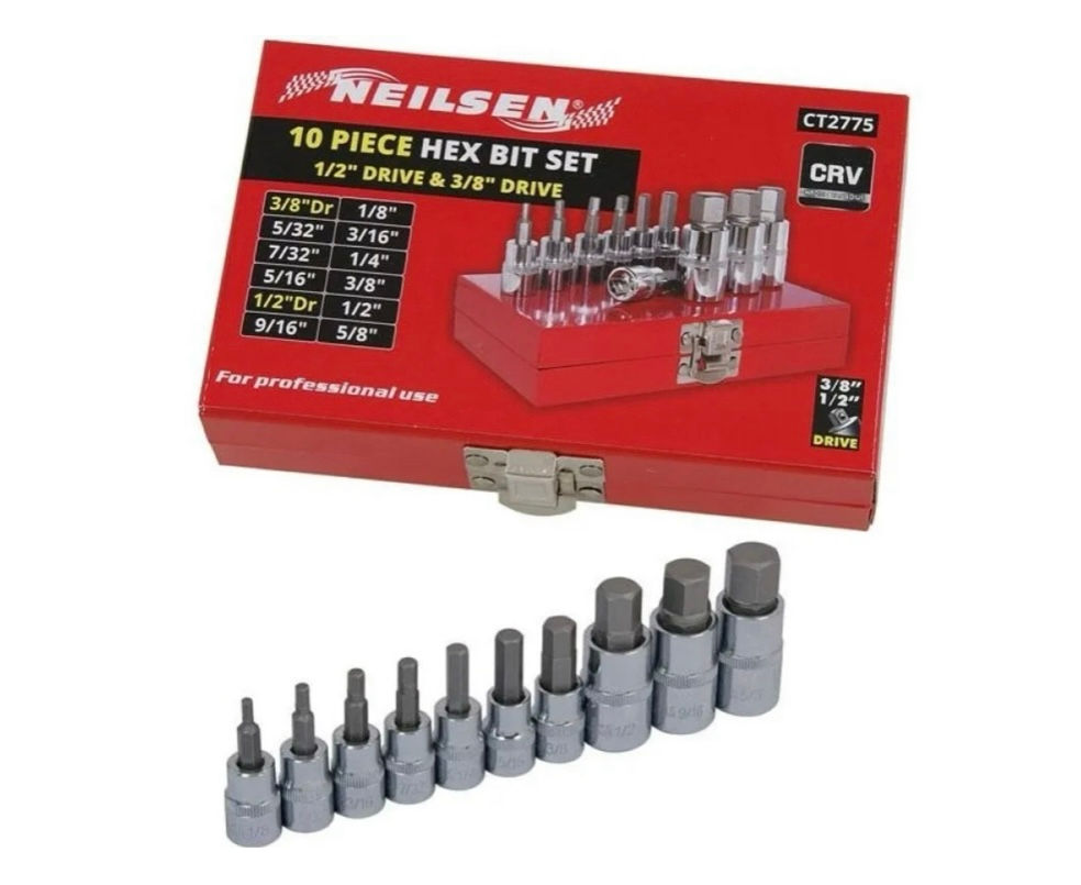 NEILSEN 10 piece HEX Bit Set CT2775
