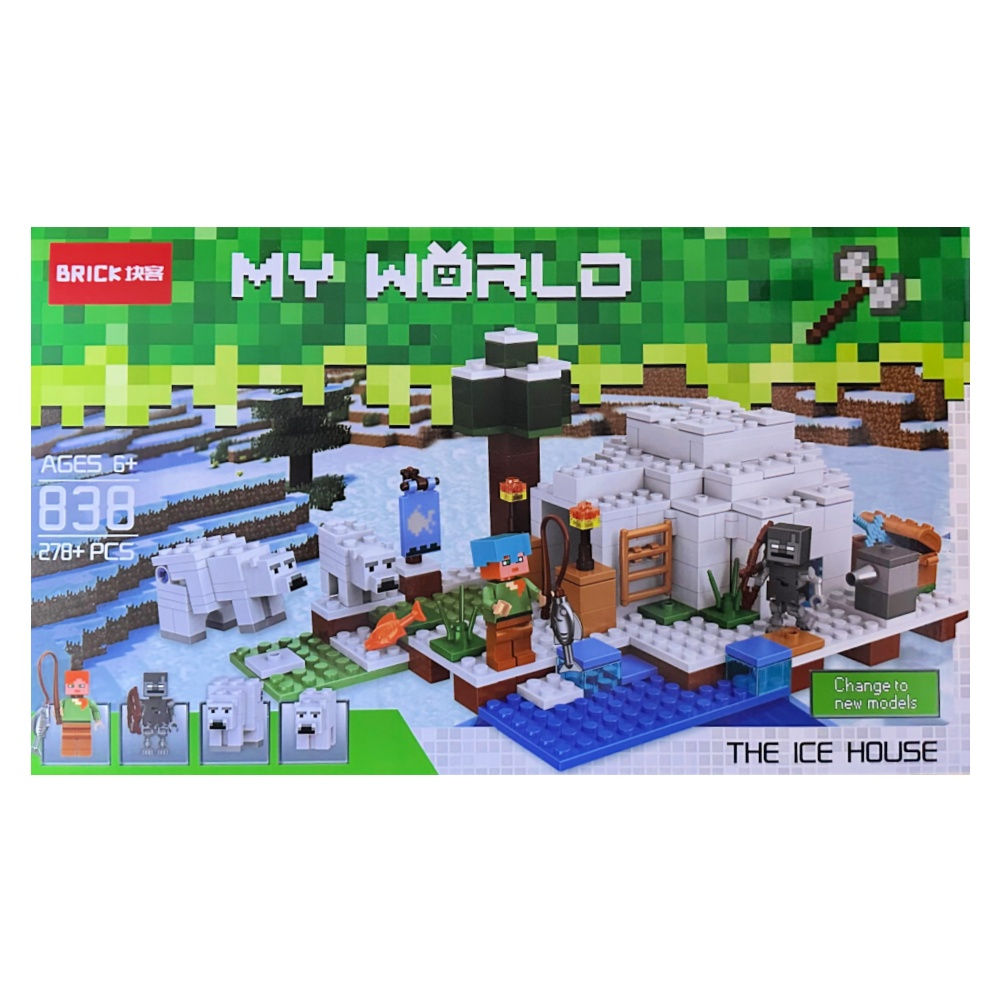 Minecraft My World The Ice House Brick 838 278+ Pieces Block Set