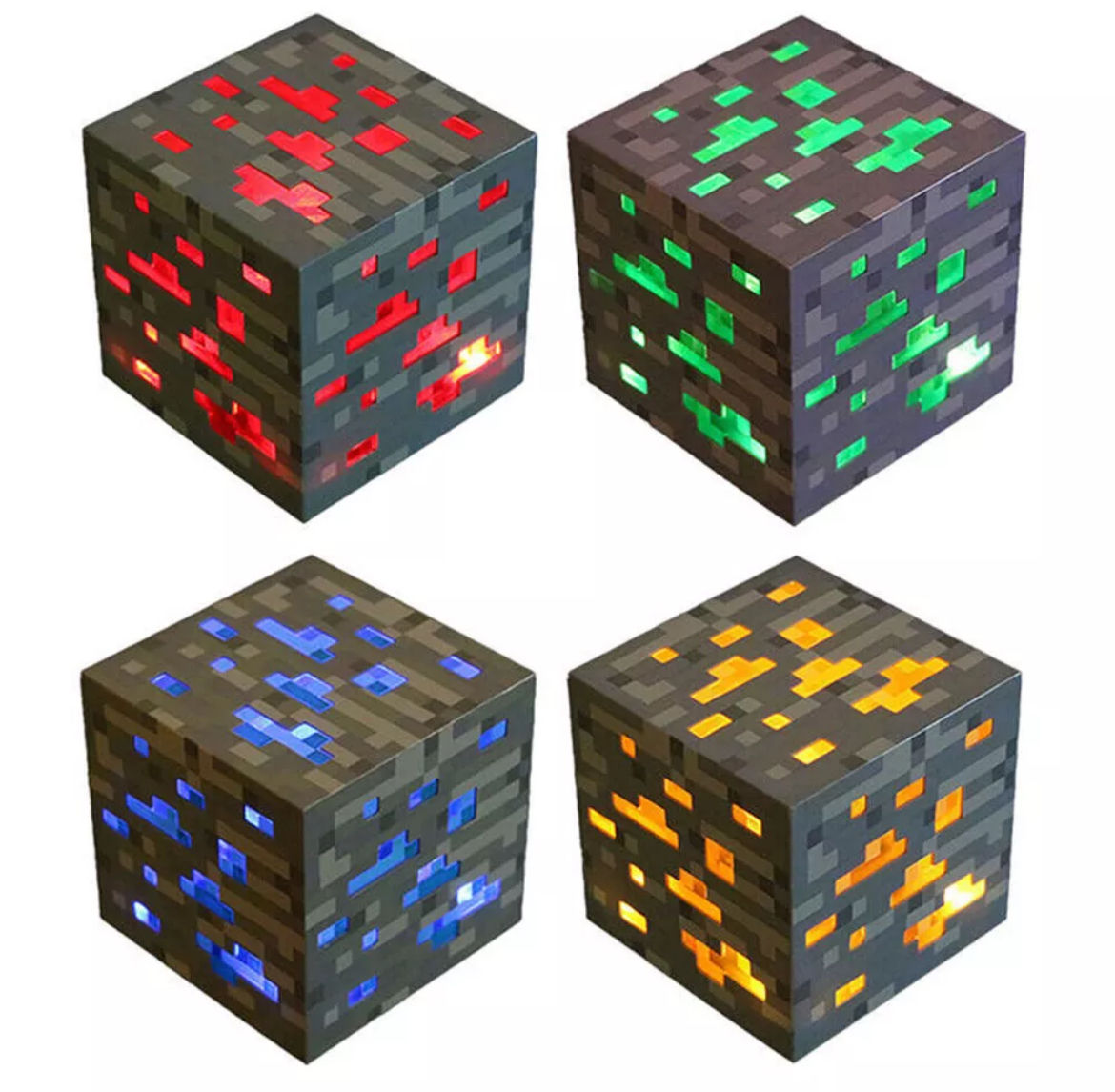 Minecraft Light Up Emerald Ore Lamp