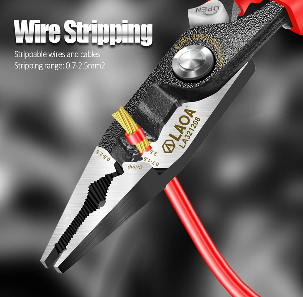 Thumbnail: LAOA Insulated Wire Cutting Cable Stripping Needle Nose Pliers