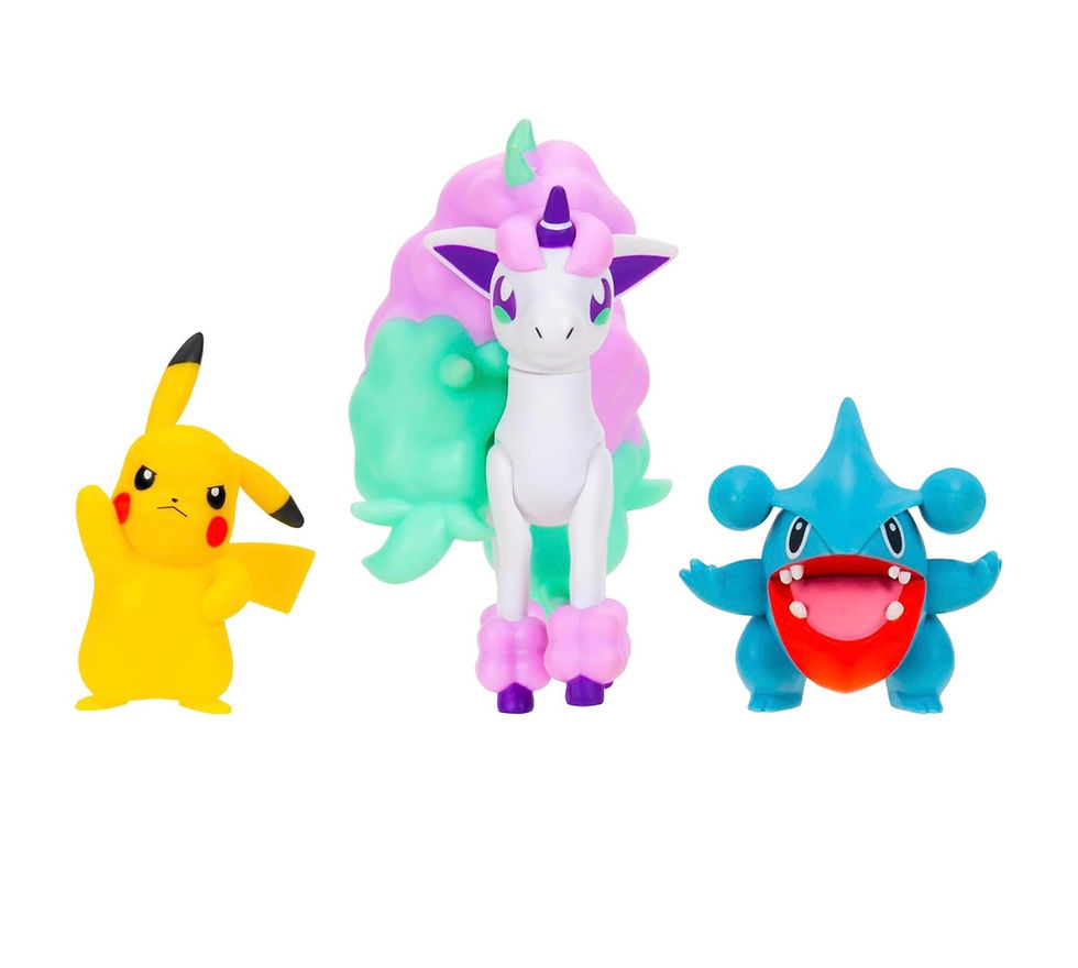 Thumbnail: Pokémon Battle Figures Pikachu + Galarian Ponyta + Gible