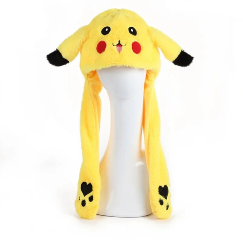 Bunny Hat Light Up Cute Plush Pikachu Hat Moving Ears With