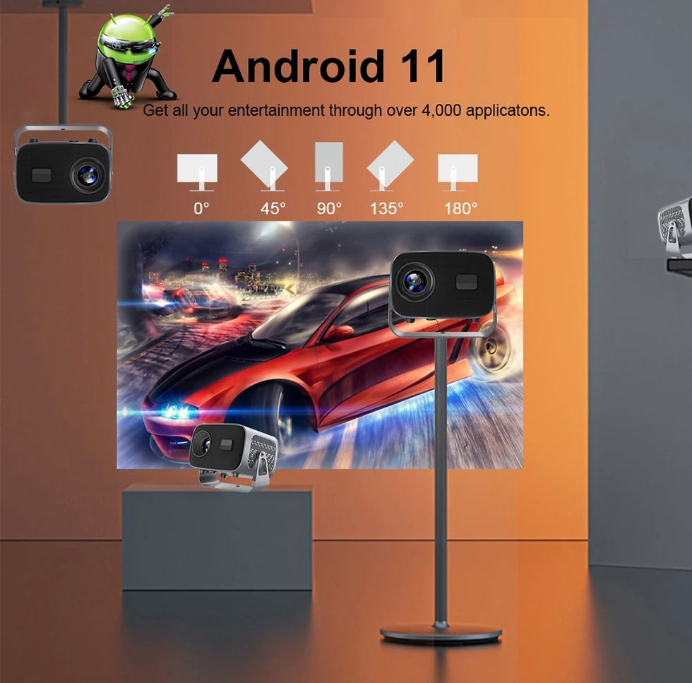 Thumbnail: Topleo HY310 Smart HD Projector 5G BT 5.0 Android 11 With 360 Degree Gimbal