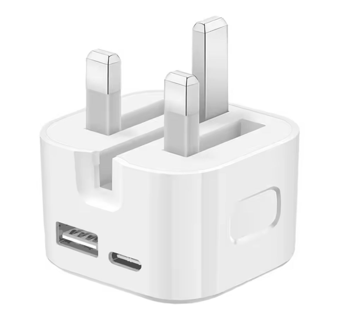 Fast Chrarging Folding Plug Head With USB & USB C Insert