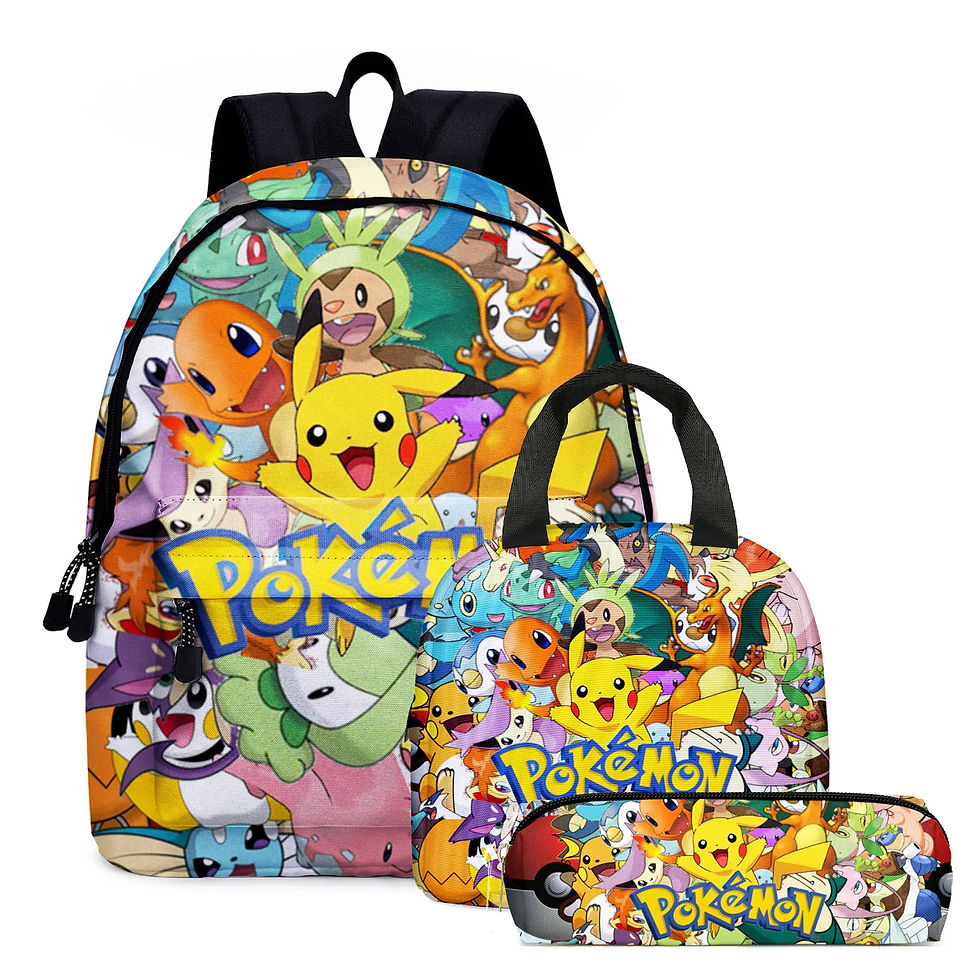 Thumbnail: Pokemon Kids Backpack Shoulder Bag Lunch Bag Pencil Case School Sets
