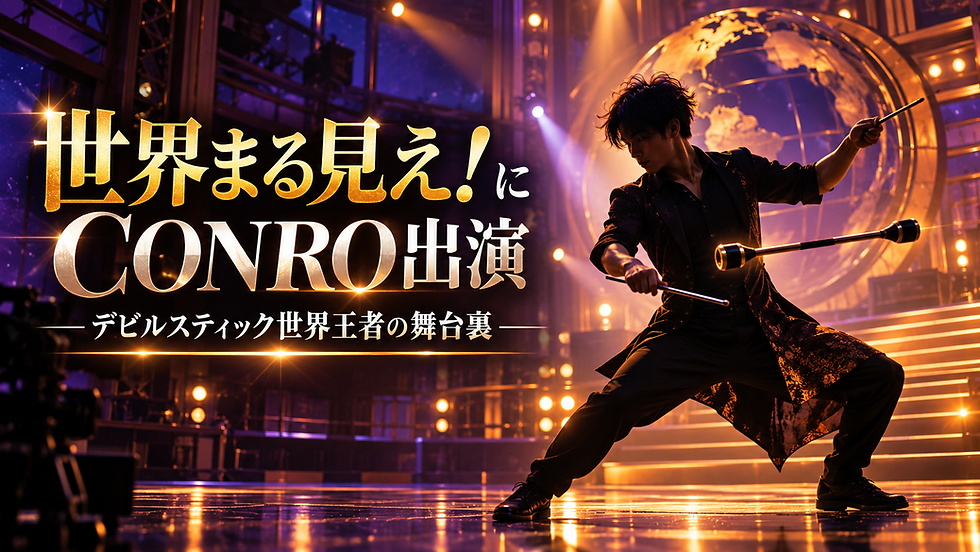 世界まる見え!出演|デビルスティック世界王者CONROの技と収録現場の舞台裏