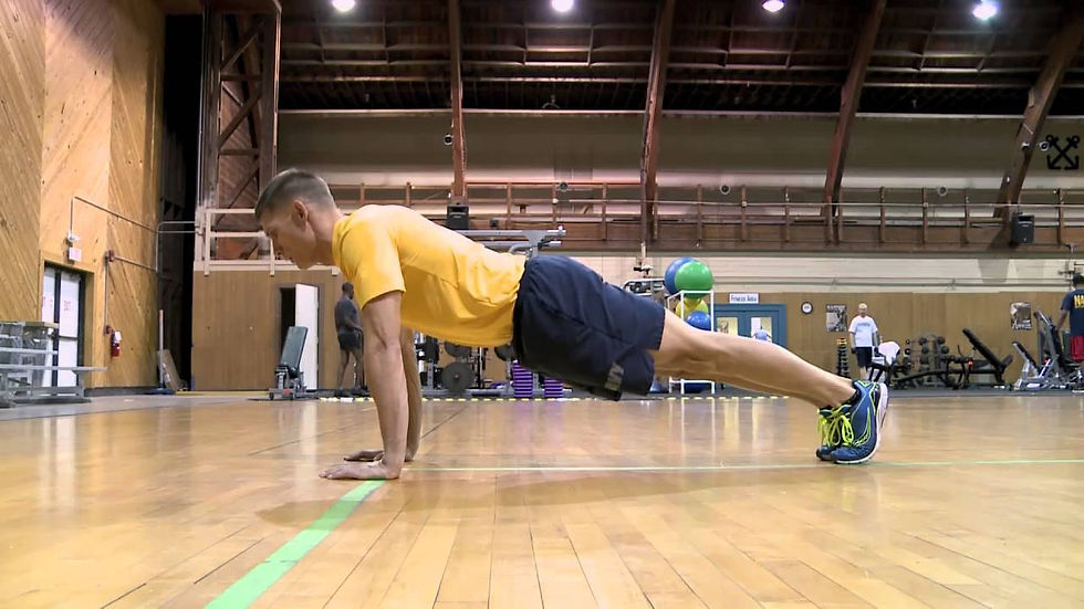 ⭐PRT push-up test アメリカ海軍のPRTで行われている腕立て伏せ。 この腕立て伏せテストでは、1 分間にできるだけ多くの腕立て伏せを行うことが求められます。このテストは、米国海軍職員によって 6 か月ごとに実施される海軍身体即応性テスト(PRT) の一部です。