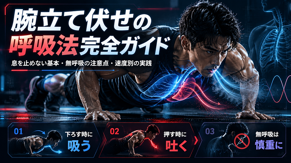 腕立て伏せの呼吸法|息を止める無呼吸の注意点と速度別の使い分け実践ガイド