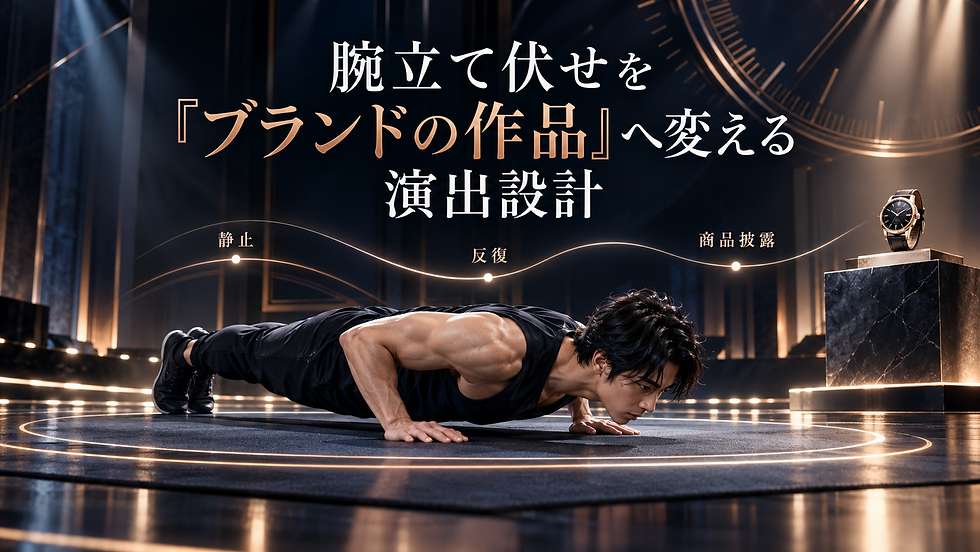 腕立て伏せを『ブランドの作品』へ変える演出設計