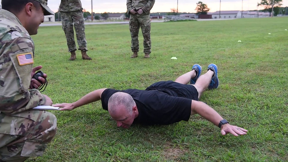 ⭐Hand Release Pushup Test ハンドリリースプッシュアップ、ダウンポジションで手を地面から持ち上げる新しいアメリカ陸軍腕立て伏せテスト。このテストは、新しい陸軍戦闘体力テスト(ACFT) の一部を形成します。これは、2分間に完了する腕立て伏せの最大回数のテストです。このテストは標準的な腕立て伏せとは異なり、兵士は最も低い位置にあるときに地面から手を離す必要があります。このテストは、2020年のAPFT 2 分間腕立て伏せテストに代わるものです。