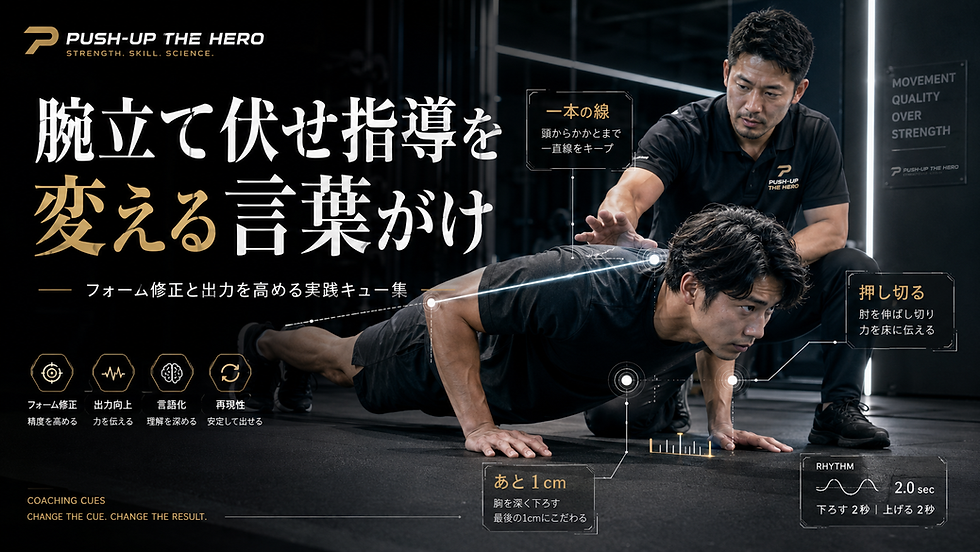 腕立て伏せ指導を変える言葉がけ|フォーム修正と出力を高める実践キュー集!