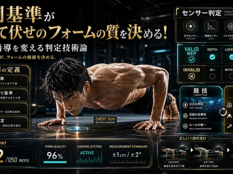 計測基準が腕立て伏せのフォームの質を決める！競技と指導を変える判定技術論