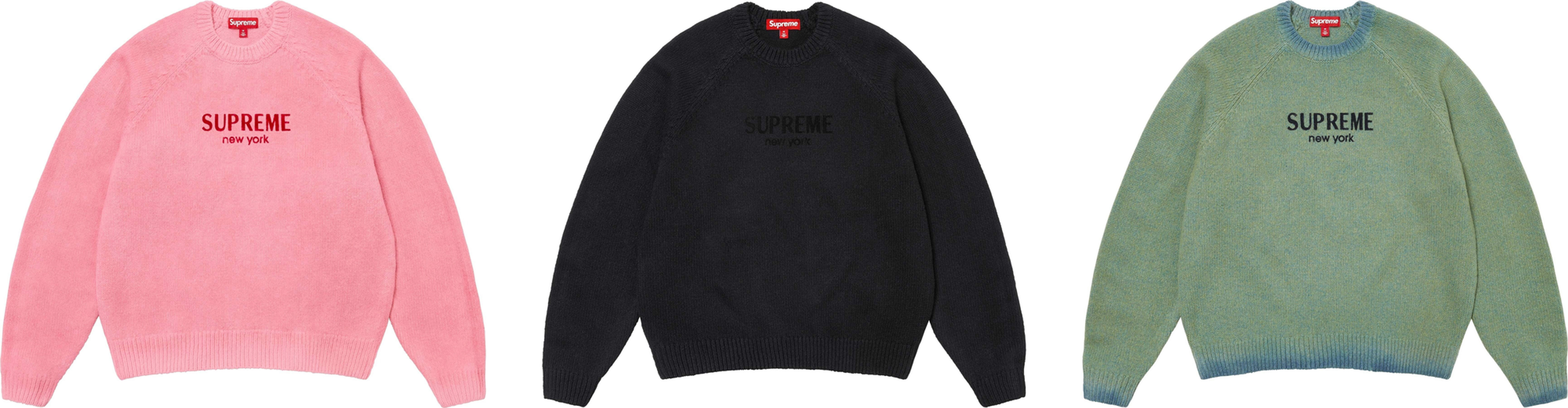 Supreme Flocked Logo Sweater