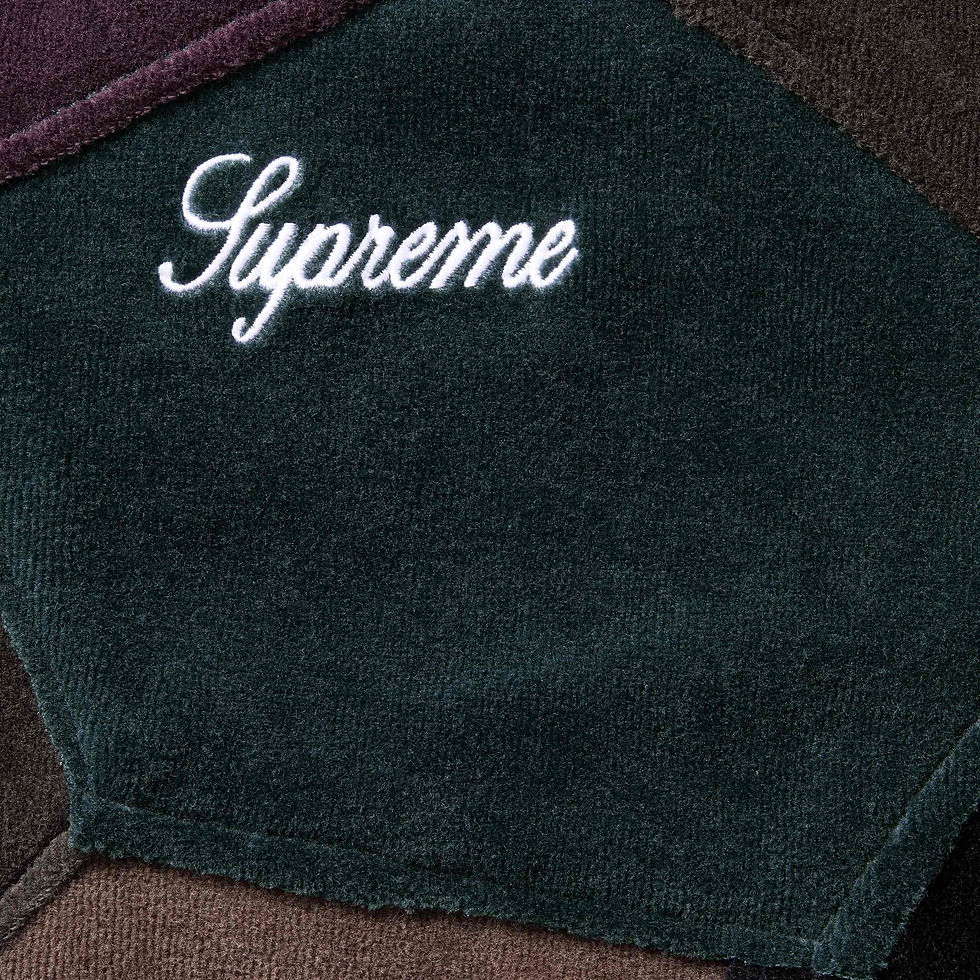 Thumbnail: Supreme Patchwork Velour Track Jacket