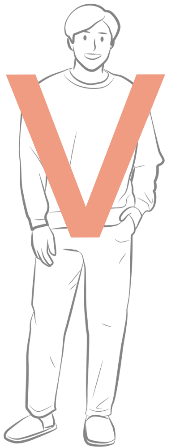 Morphologie homme en V