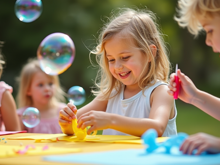 Kreatives Basteln und Riesenseifenblasen: Spaß für Kinderpartys