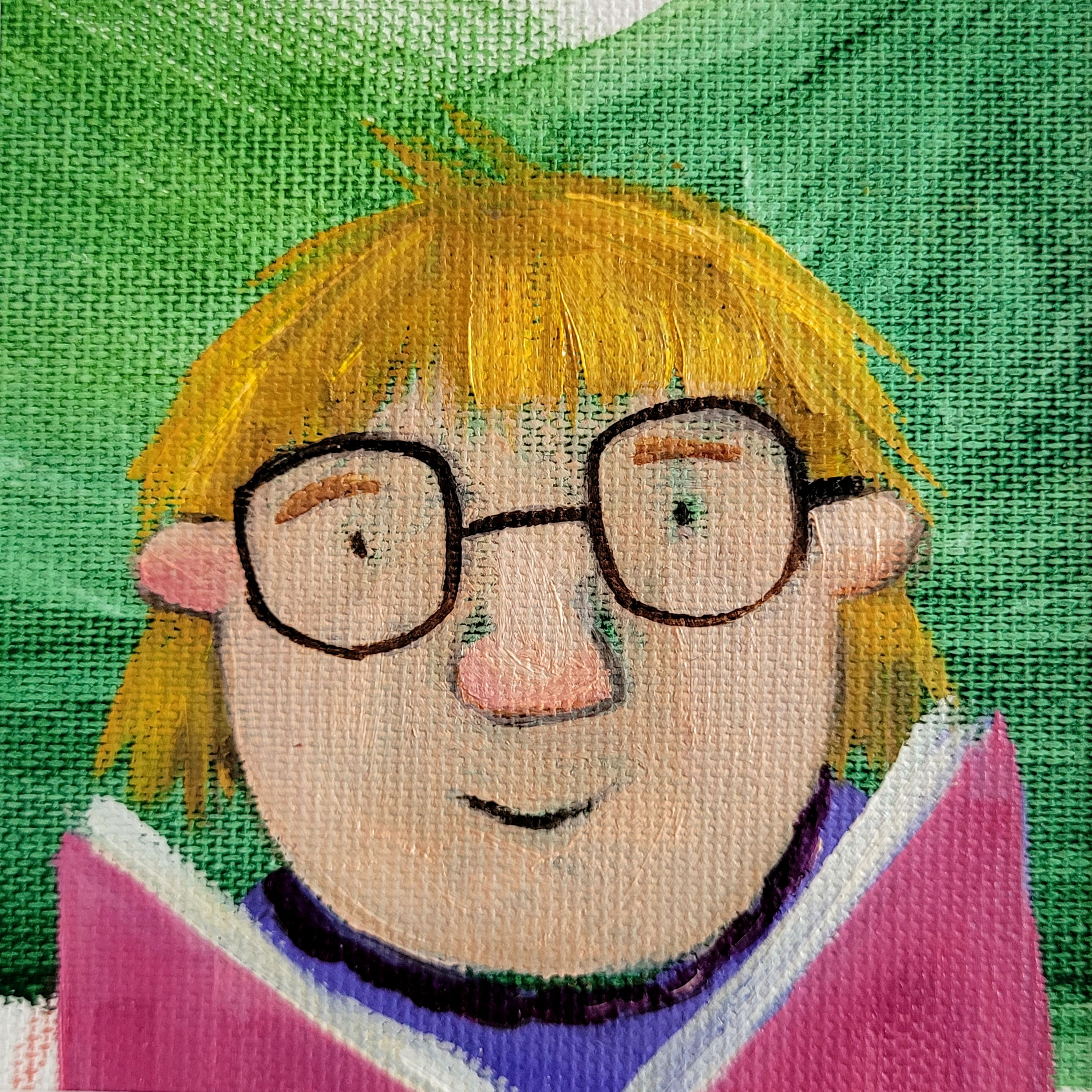 ORIGINAL Öl auf Leinwand, 10x10 cm, 20x20 (Passepartout)