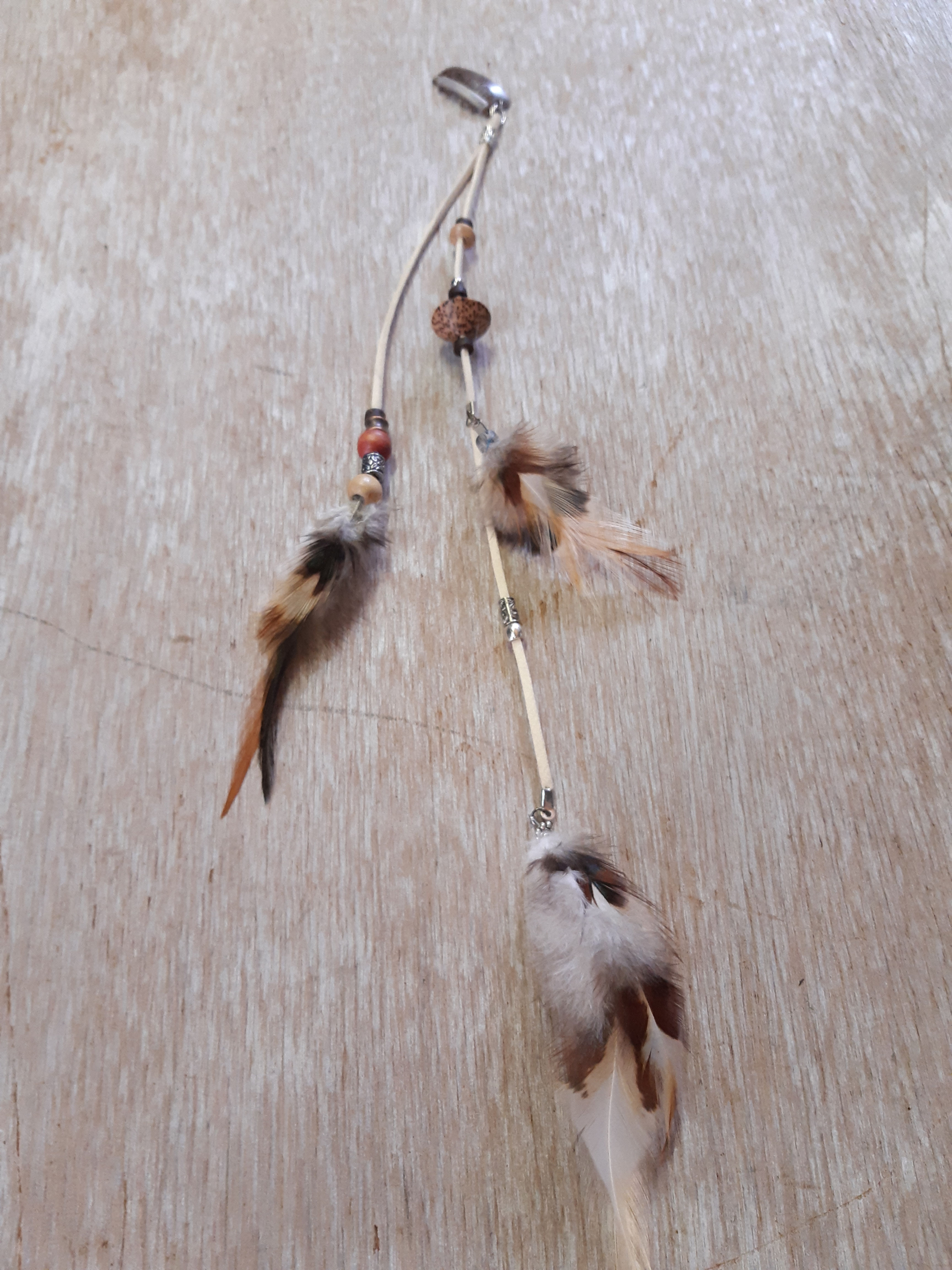 Barrette cheveux en plume