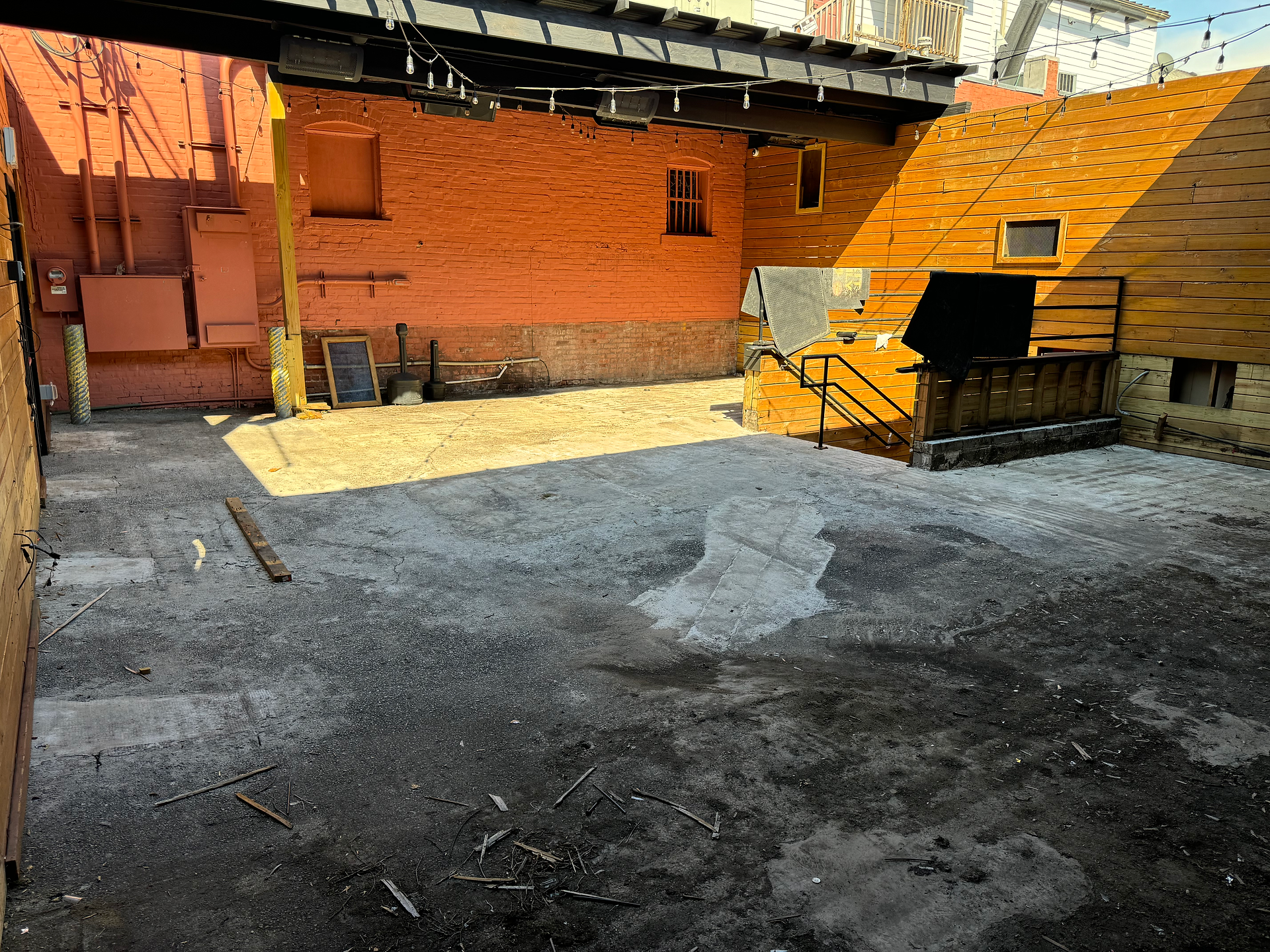 Q Kansas City Before images  of Patio 
