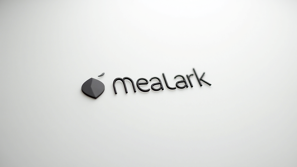 Close-up view of a simple, modern logo design on a white background