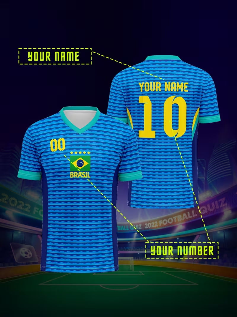 Thumbnail: 2026 Men's Maillot Football Jersey Sports T Shirts Five Star Brazil Graphic Tshi