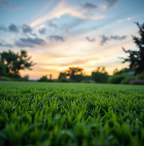 A lawn care image suggesting peace of mi