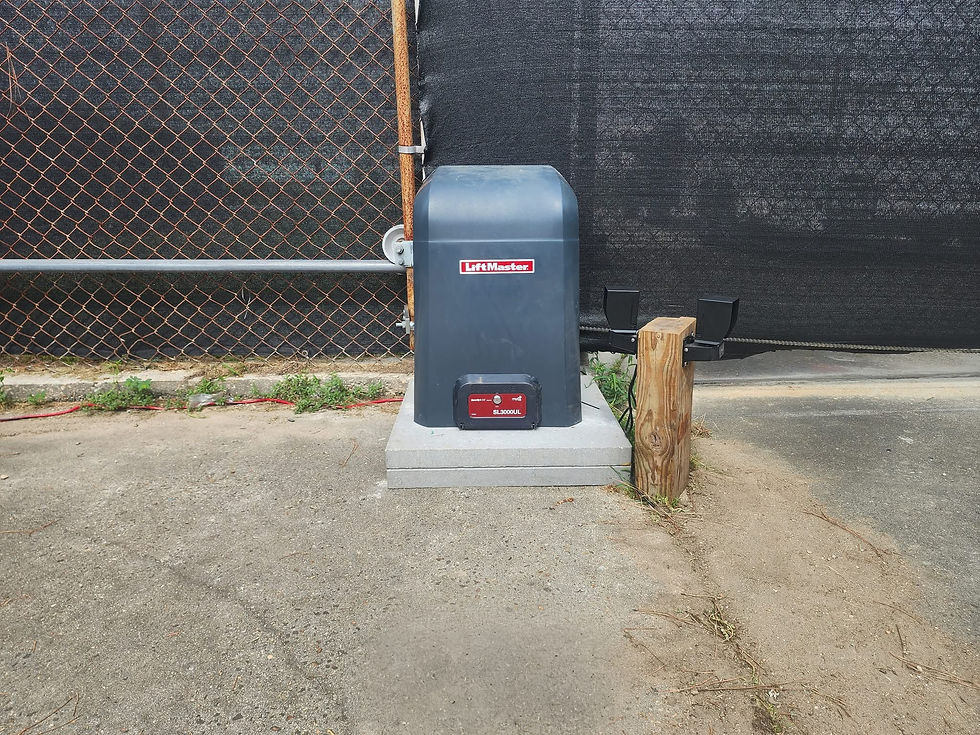 LiftMaster sliding gate opener installation
