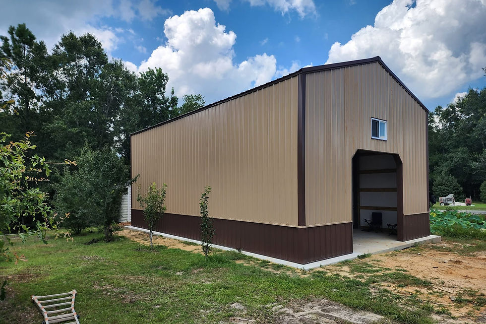 24x40x16 shop with a 10x10 and a 10x8 garage door