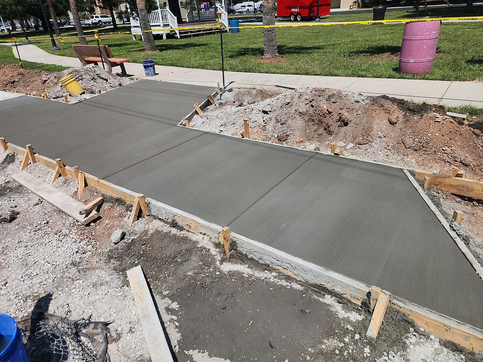 Sidewalk work for the City of Bay St