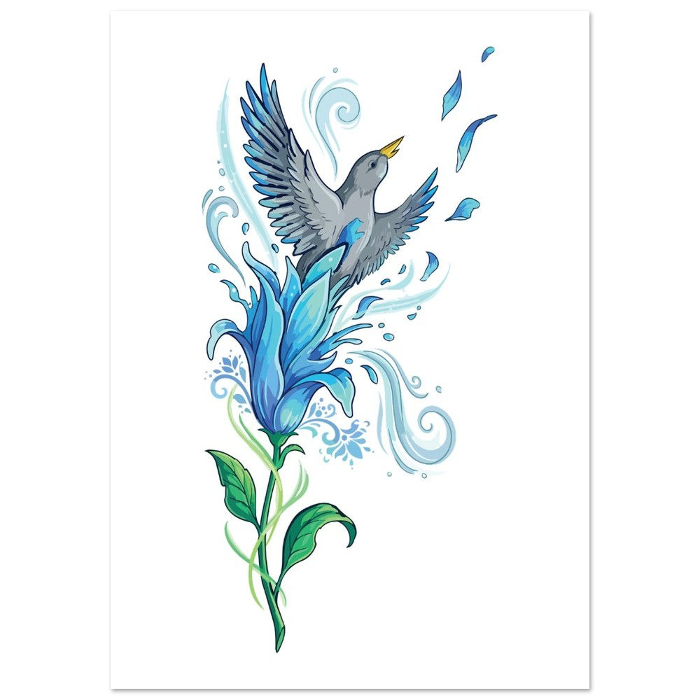 Room to Fly — Bird and Flower Art Print