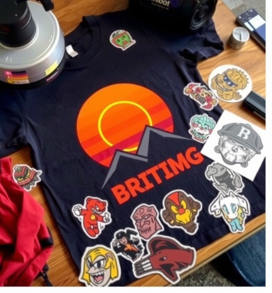 t shirt heat press and randomn stickers laying around.jpg