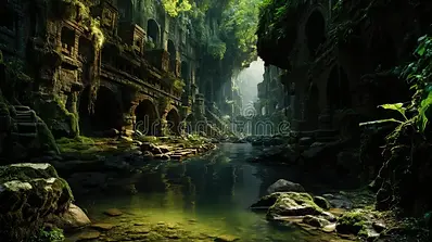 underground-city-under-lush-jungle-connected-water-channel-ruins-ancient-civilization-trop