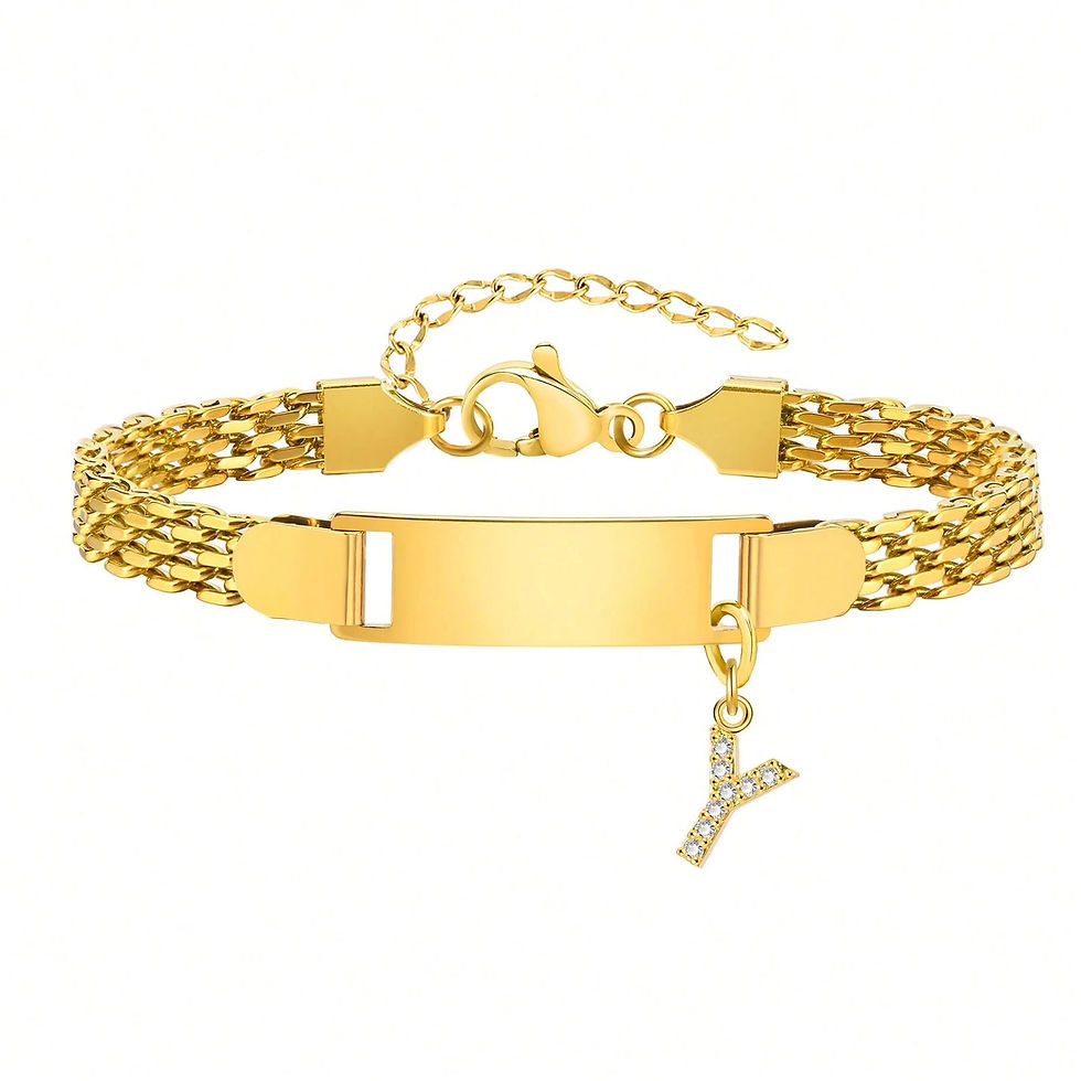 Thumbnail: Engravable Letter Bracelet 