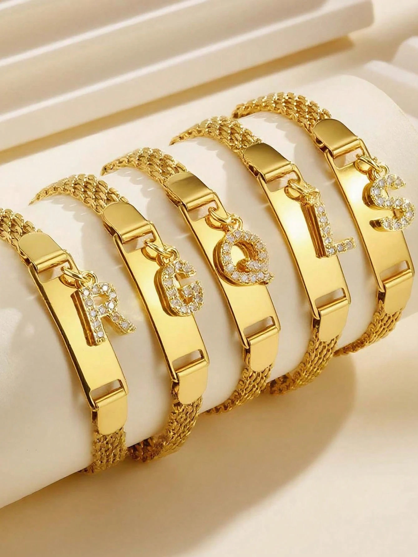 Engravable Letter Bracelet 
