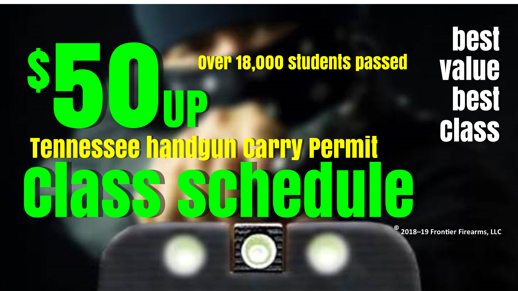 Carry Permit CCW Class Schedule Frontier Firearms Knoxville