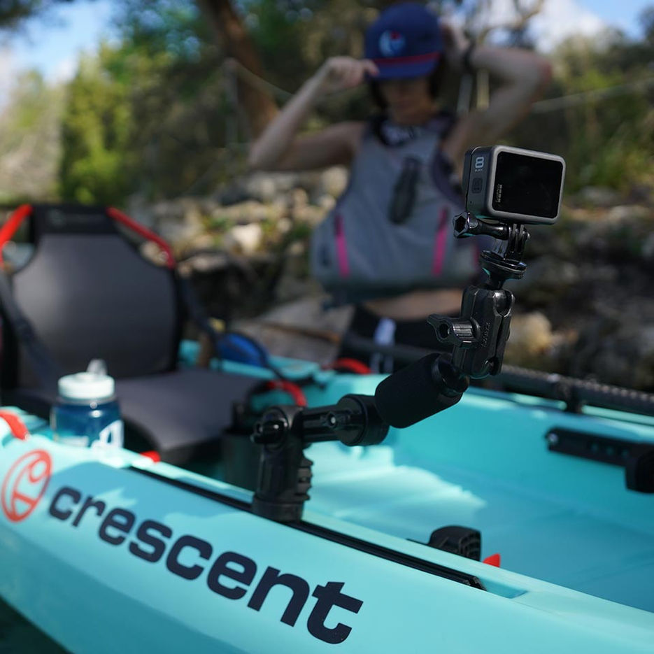 Yak Attack gear tracks and mounts are featured on the CK1 by Crescent Kayaks