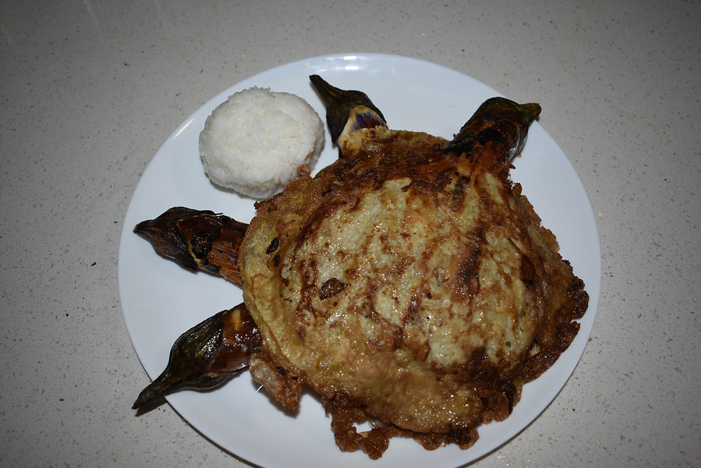 Full-flavored Filipino Eggplant Omelette