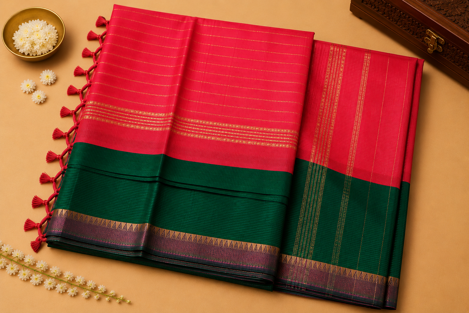 Aruneshwari Mangalagiri Handloom Silk Saree