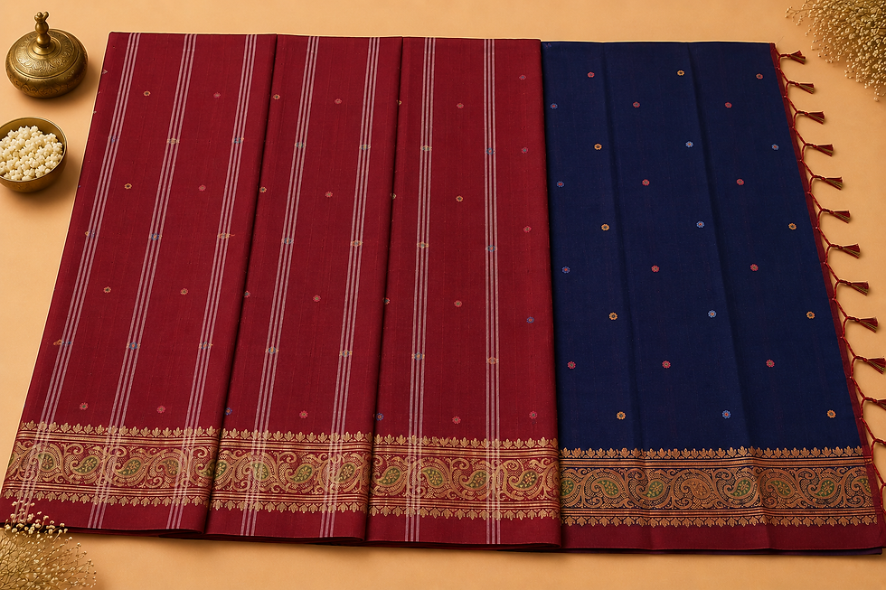 Thumbnail: Raktima Gadwal Border Cotton Saree